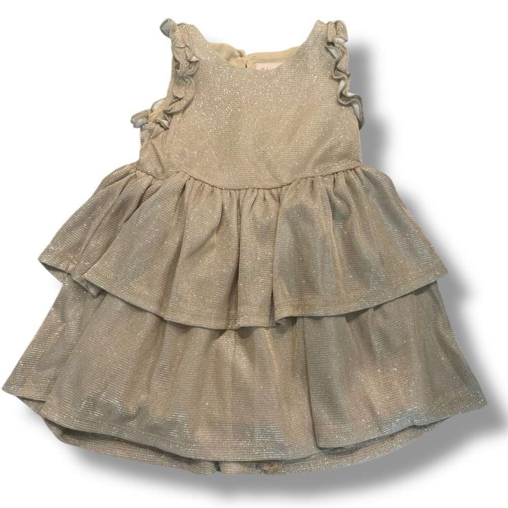 Sparkling Gold Ruffle Dress